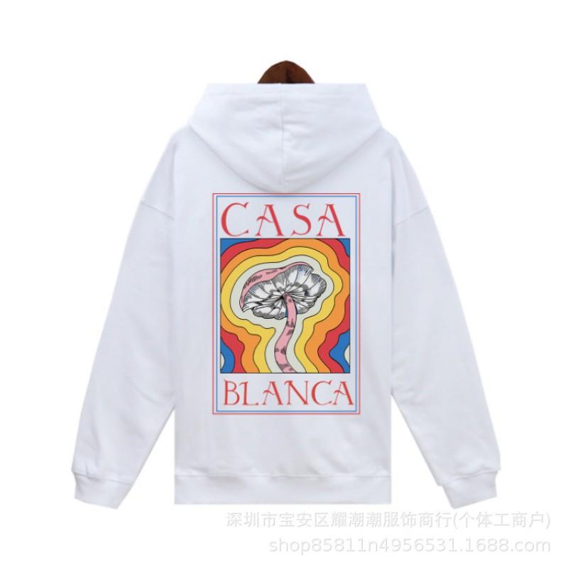 Casablanca Street Limited Winter Hoodie Men Women Printed Loose Fit