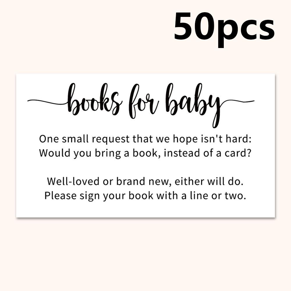 

50 шт. Карточки для замены книги для детского душа, Раскрытие пола, Благодарность, Детские подарки