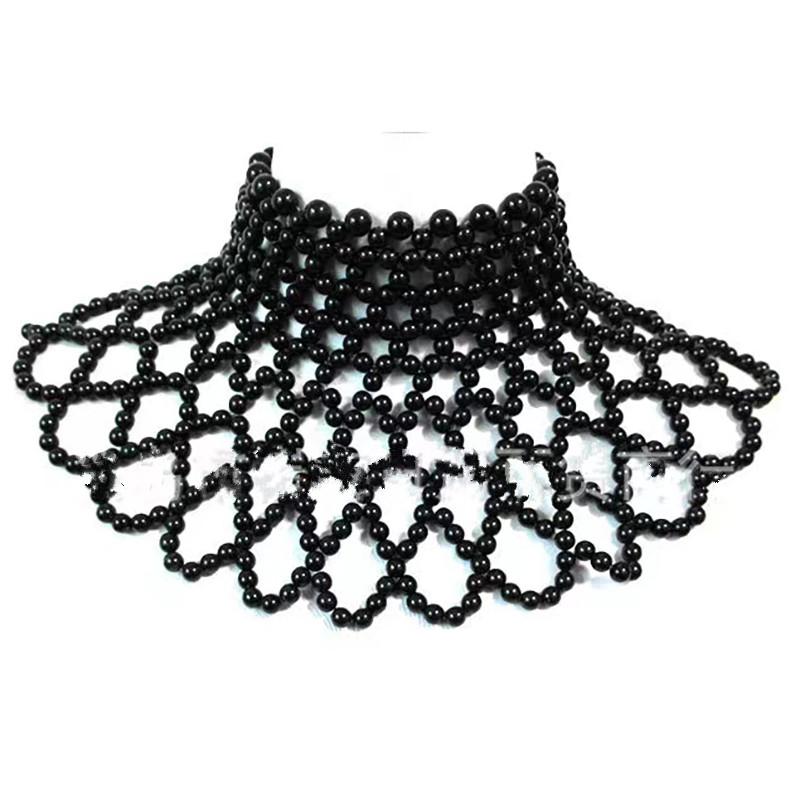 European and American Bride Pearl Shoulder Chain Jewelry Hollowed-out Cape Pearl Necklace Fashion Elegant Woman Bead Necklace