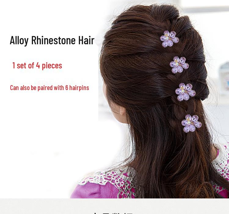 Korean U-Shaped Rhinestone Hairpin for Hanfu Hair Buns