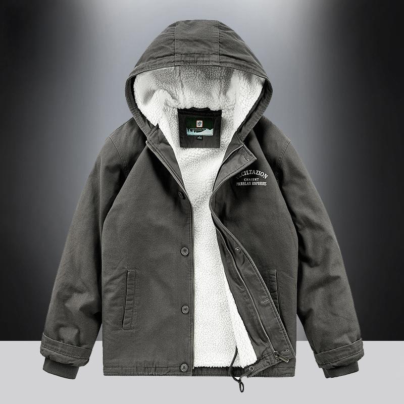 Winter Men's Cotton-padded Jacket, Piled and Thickened Casual Jacket, Fashionable Versatile Men's Thermal Cotton-padded Jacket, Winter Top