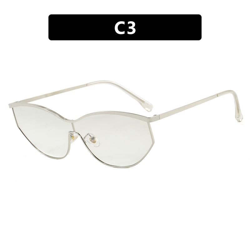 Y2K Future Technology Sense Cat Eye Sunglasses New Fashionable Large Frame UV Resistant Glasses UV400 Shades Eyewear
