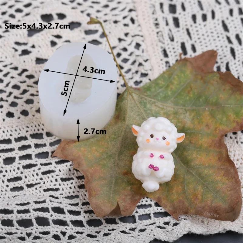 

New 3D Cartoon Lamb Silicone Mold Easter Sheep Shaped Candle Molds DIY Plaster Chocolate Cake Decoration Mould Baking Tools