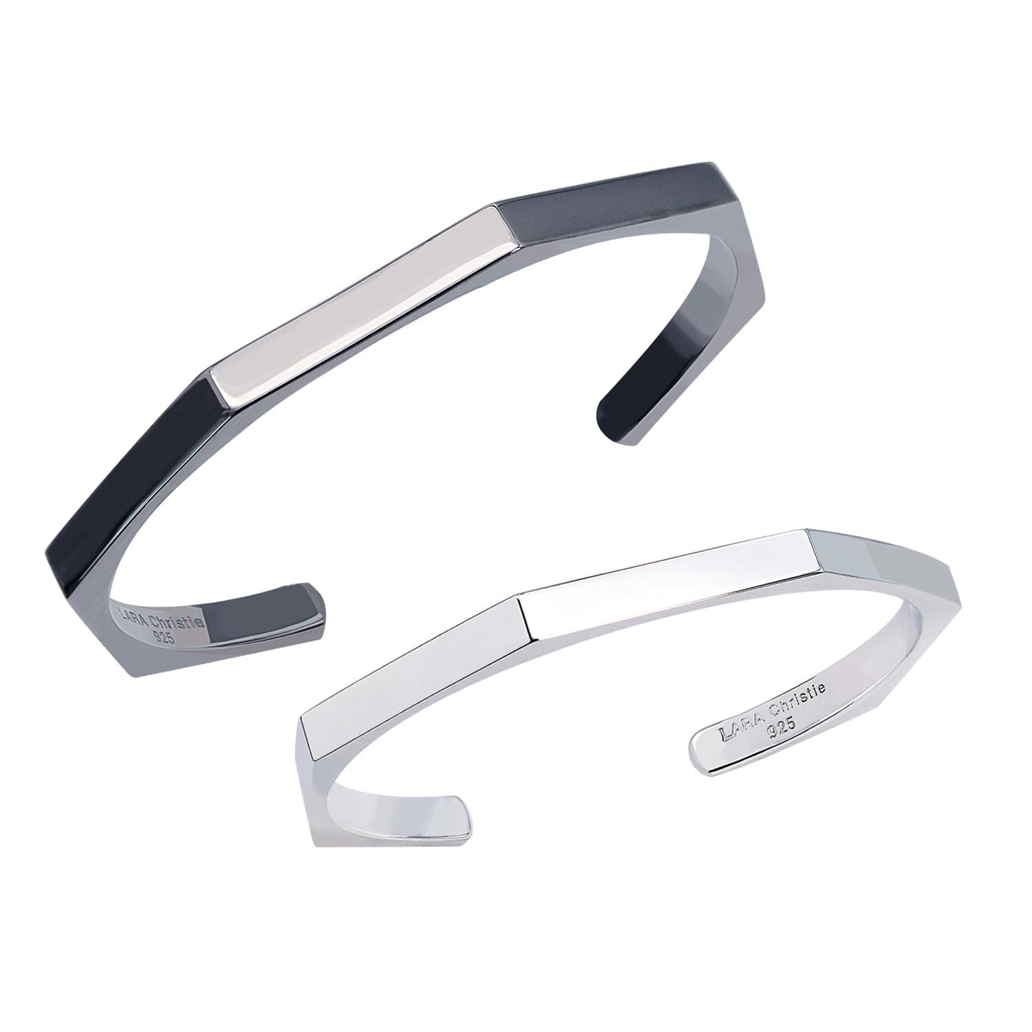 

Pair of simple design [Lala Christie] bangles, [PAIR Label] b14013-p