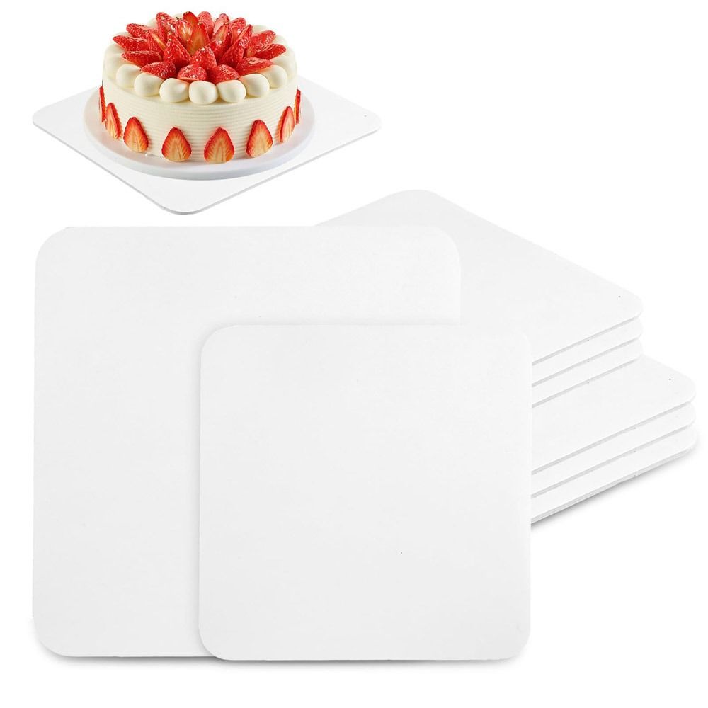 10pcs/Set Greaseproof Pad Cakeboard Base 4 6 8 10 12 Inch Cake Dessert Tray Cake Boards Cardboard