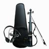 Electric Ebony Silent Violin 4/4 Beginner's Set, Full Size, 4/4 Solid Wood Electric Silent Violin, Chin Rest, Ebony Fittings, Hard Case, Extra Strings