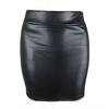 Women Mini Skirt Solid Color High Waist Slim Fit Skinny Matte Faux Leather Cozy Commuter Bodycon Skirt Streetwear