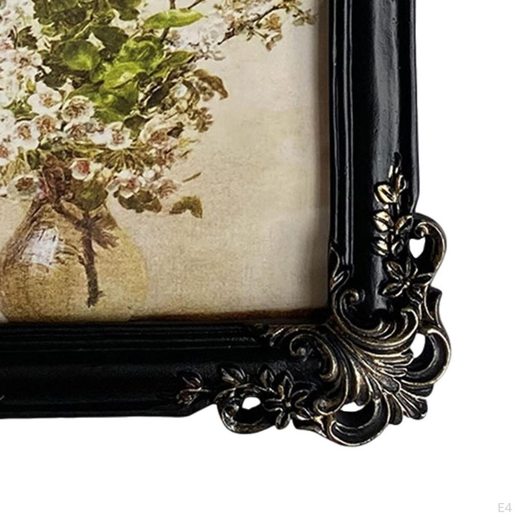 Vintage Picture Frame Antique European Holder Retro Baroque Home Decor for Bedroom Wedding