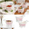 Woven Miniature Trolley Shape Baby Shower Candy Basket Artificial Rattan Strollers Flower Basket Multifunction Party Decors
