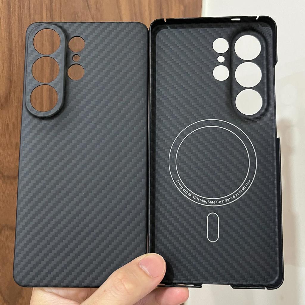 Magnetic Aramid Carbon Fiber Phone Case Cover On For Samsung Galaxy S26 Ultra Plus 5G S 26 S26Ultra Global 512 Magsafe Macsafe