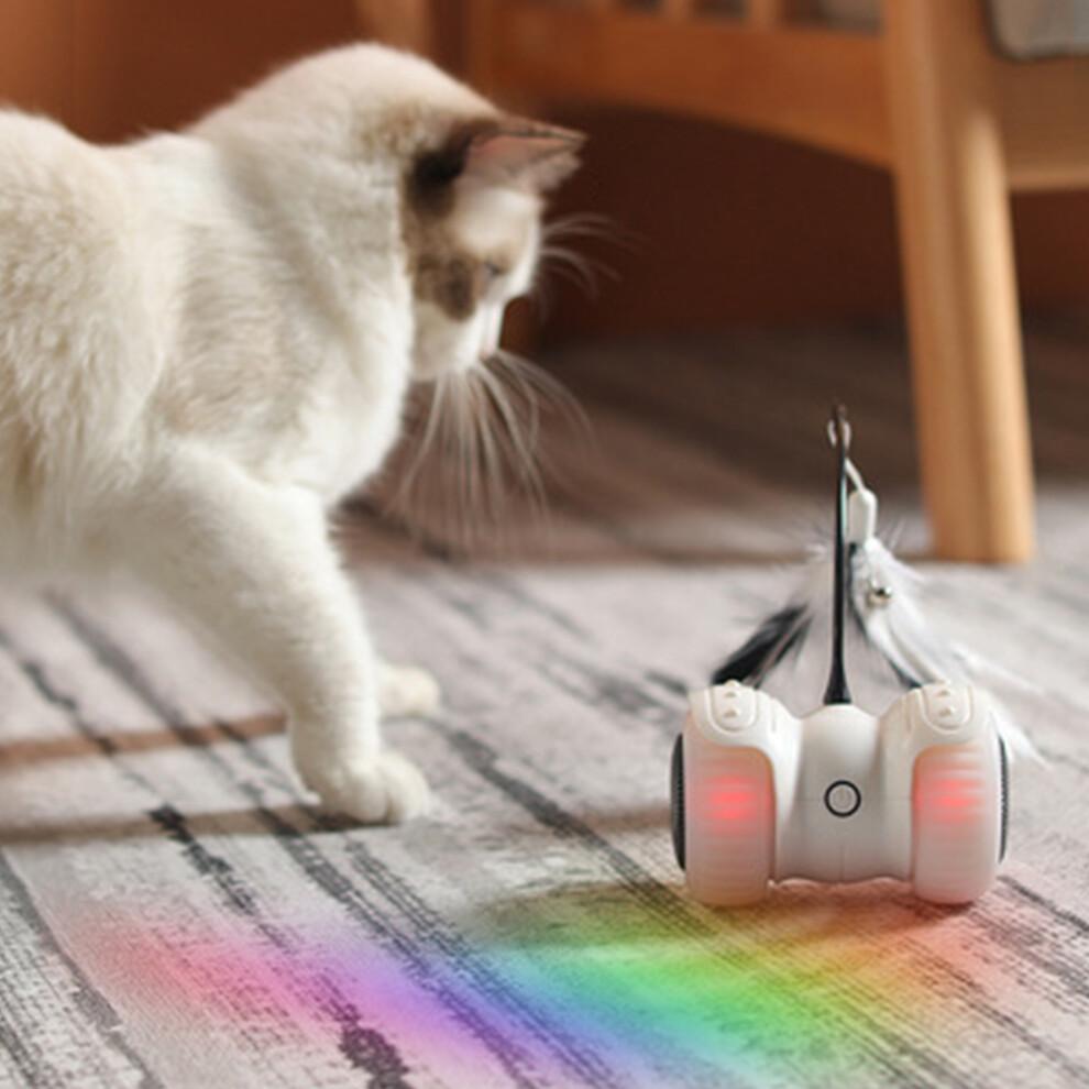 Automatic Cat Toy for Indoor Cats, Interactive Cat Toys with Smart Sensing Moving Technology, USB Rechargeable High Torque Motor Electric Mouse-Like P