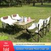 Outdoor Folding Camping Table & High-Back Chair Set