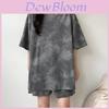 Girls Summer Casual Set With Tiedye Print Polyester For Lounge And Daily Wear