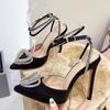 NEWRunway Style Glitter Rhinestones Women Pumps Crystal Heart Shape Buckle Summer Lady High Heels Party Fashion Prom Shoes