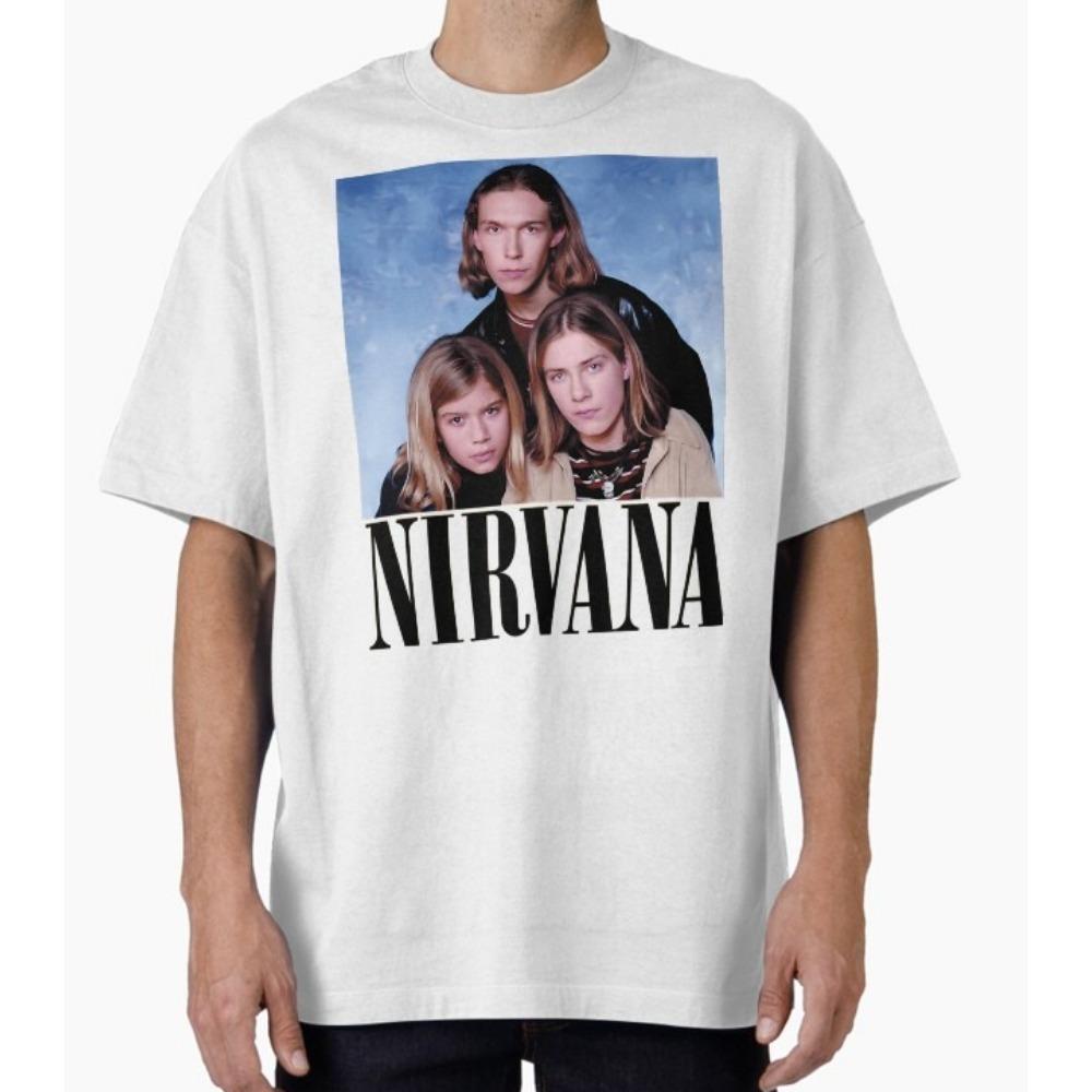Rock Band Nirvana Selling cotton men's shirt graphics short sleeve oversized Women's Short Sleeved Cheap Tshirt