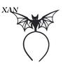 Witch Costume Accessories Halloween Bat Headband, Felt Glitter Hairband Photo Booth Props for Costume, Festival Masquerade Party Prop Headband Adults