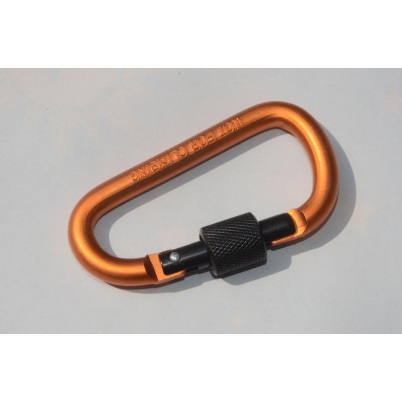 Outdoor Aluminium D-Form Verschlusskarabiner Schlüsselanhänger Rucksackclip Seilhaken für Camping Wanderausrüstung Zubehör