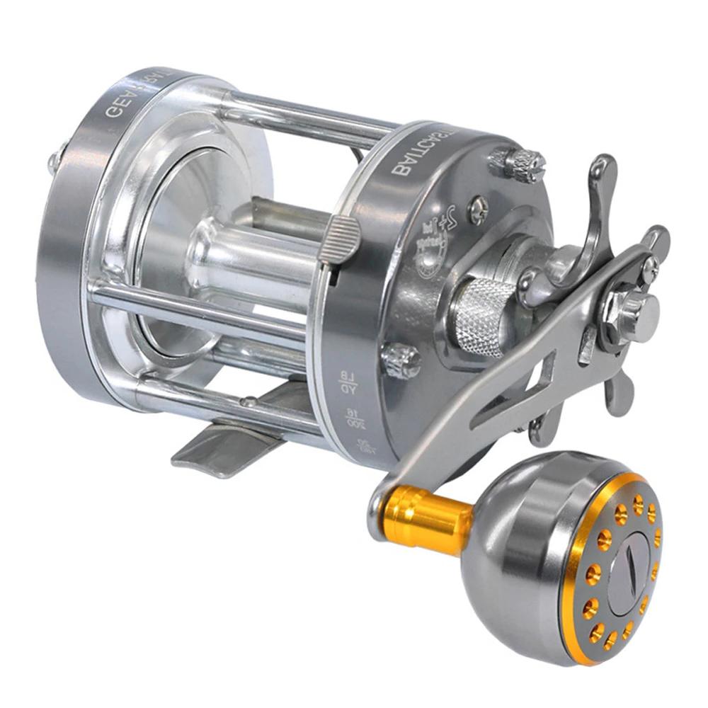 Single Rocker Drum Reel 40L50L60L Double Brake System 2+1BB Jumping Ship Sea Fish Fishing Die-casting Reel Catching Salt Water