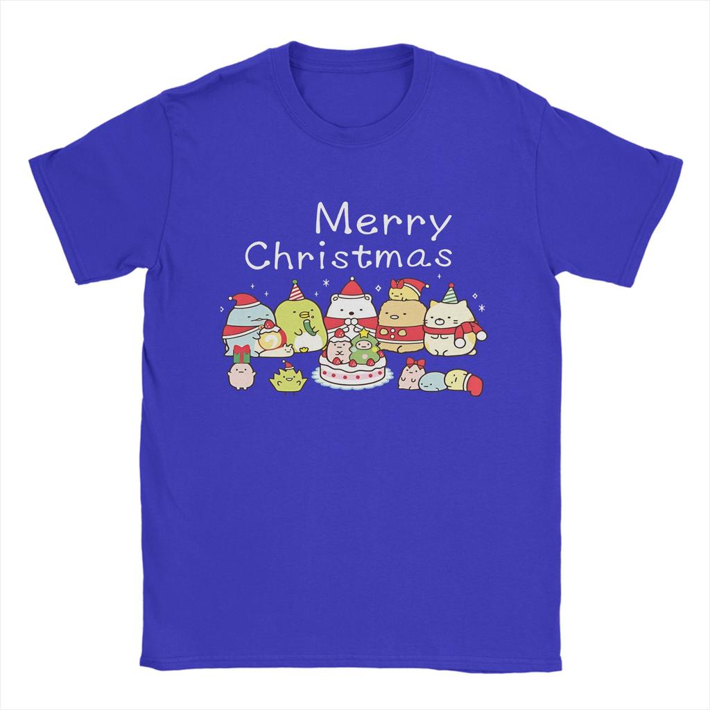 Sumikko Gurashi Merry Christmas T Shirt Unisex Unisexs Cotton Novelty Tshirt O Neck Tees Short Sleeve Tops Gift Idea
