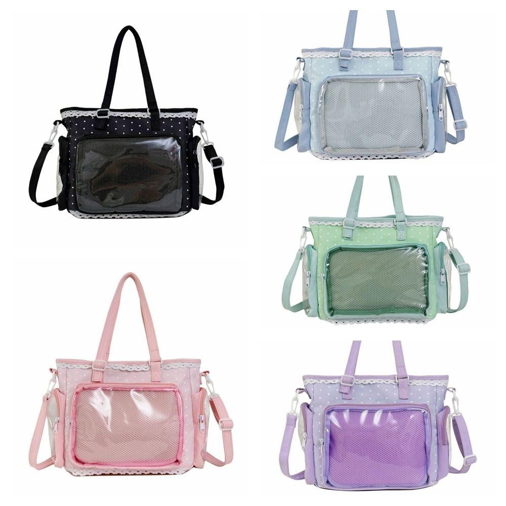 Borsa a Tracolla Trasparente Stile Balletto Pois Anime Y2k Lolita Borsa a Tracolla da Donna