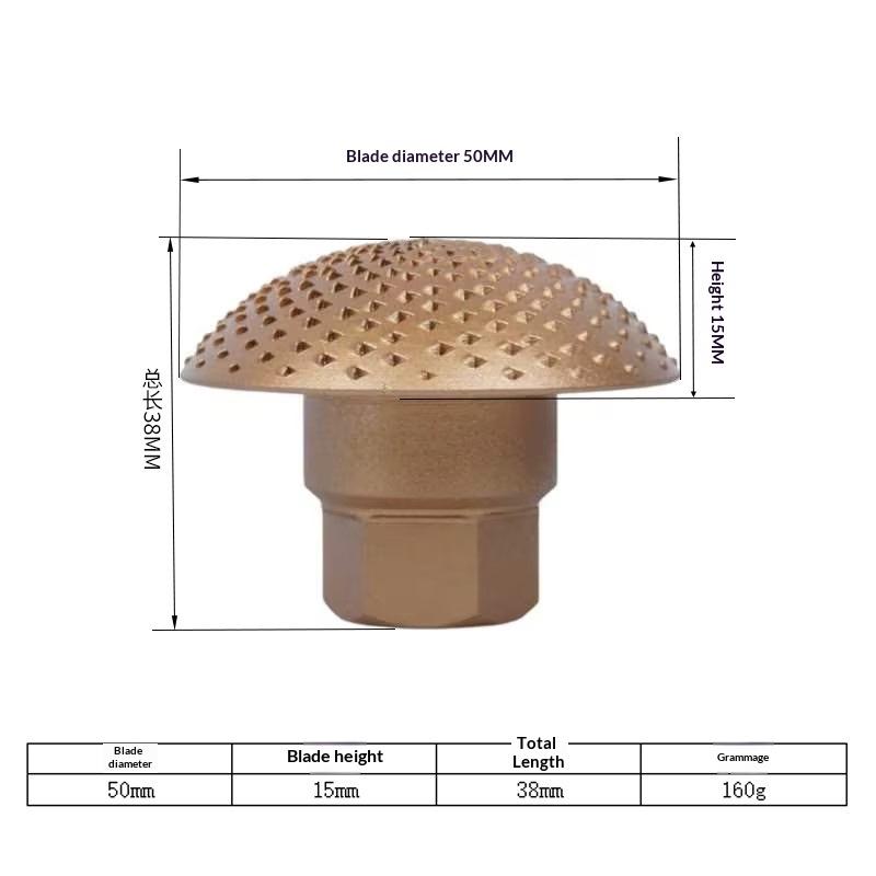 1Pcs Woodworking Wood Grinding And Carving Grinding Head Arc-Shaped Woodworking Grinding Head Angle Grinder Accessories