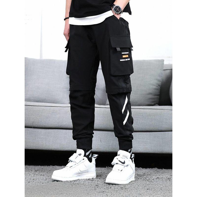 Parka Long Pants Autumn Boys Cargo Pants Loose Autumn Ankle Banded Pants Students Athleisure Trendy Plus Size