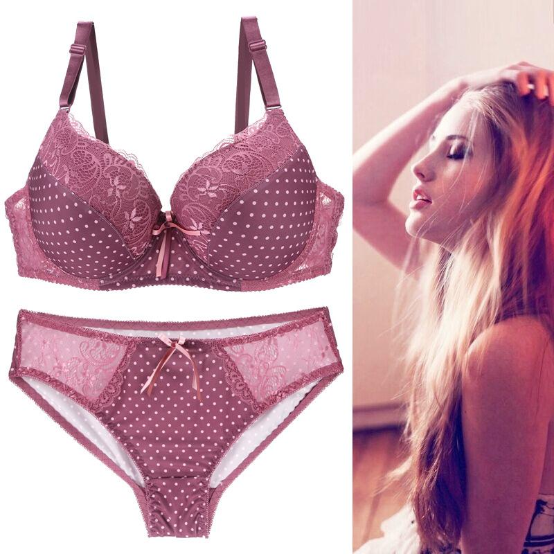 Sexy Gathering Bra Set Lace Fashion Comfortable Bra Skin-friendly Breathable Underwear