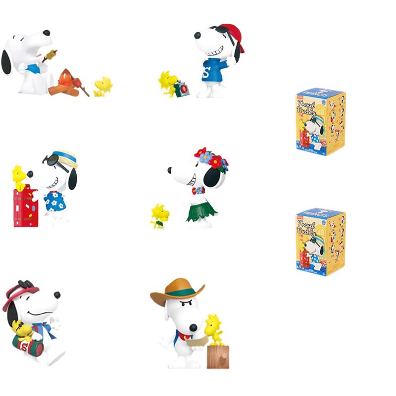 

MINISO Колекція супутників у подорож Snoopy Таємничі Коробки Окрема Таємнича Коробка/Повна Коробка 6 Штук Лялька