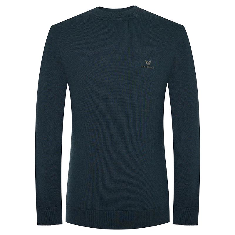 Baoxiniao Men's Machine Washable Mock Neck Wool Sweater