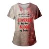 Women's Fashion Casual Halloween Printed Pocket T-shirt Tops