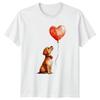 Puppy With Heart Balloon Dogs Unisex TShirt Graphic Tee