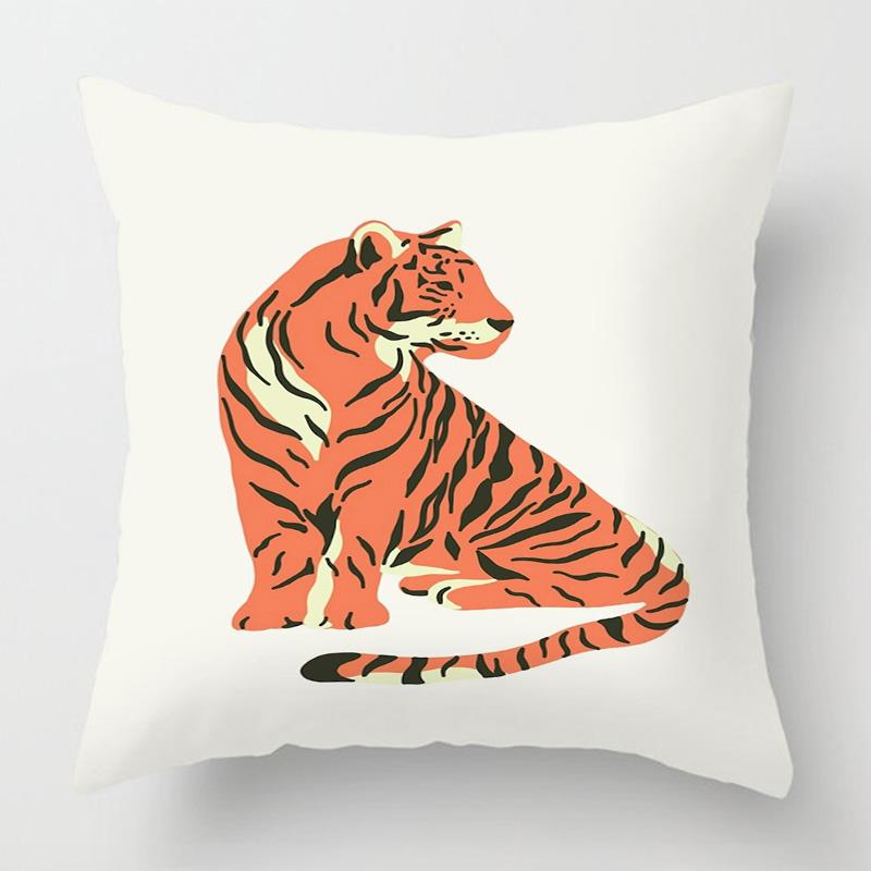 Abstract Art Animal Theme Throw Pillow Cover 20x20 inch Cushion Cover Cafe Sofa Decorative  throw pillow covers short plush