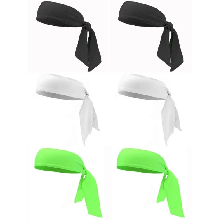 Elastic Sports Ribbon Pirate Sweatband for Tennis Unisex Men Women Teens Headband Gym Fitness Yoga Hair Bands Athletic Headwear