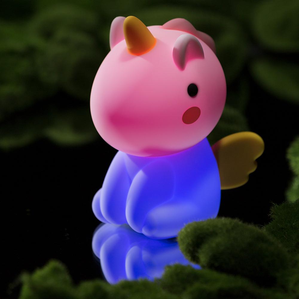 Bedroom Children's Sleep Light Cartoon Lamps, Silicone Bedside Lamp Charging Induction Table Lamp LED Small Night Lamp