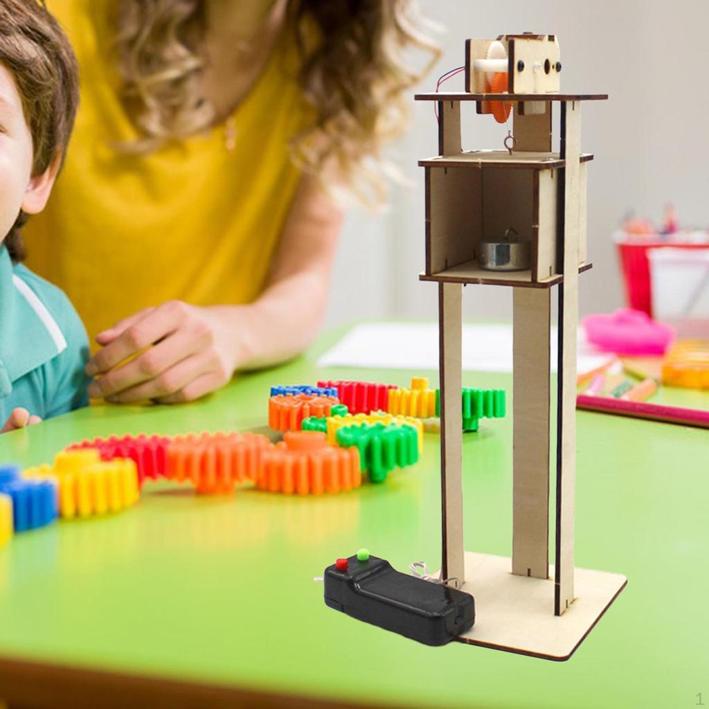 DIY Electric Elevator Lift Model Science Experiment Hand Eye Coordination Kits for Beginners