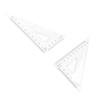 Régua Triangular Transparente de Plástico e Esquadro - Conjunto de Ferramentas de Desenho para Estudantes