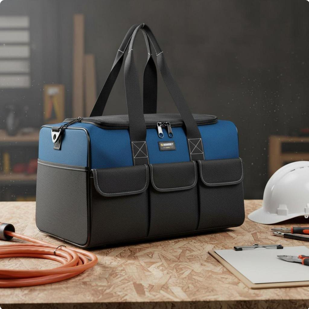 Electrician Tool Bag WearResistant Heavy Duty Shoulder Strap Included for Electricians,