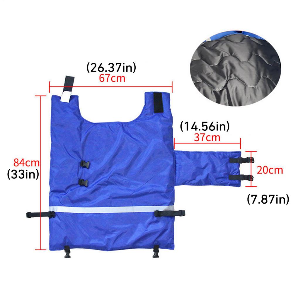 

Теплая одежда для теленка, пальто-одеяло для защиты теленка и сохранения тепла для коровы, утолщенная защита живота, Оксфорд, ветрозащитная, большой размер, синяя