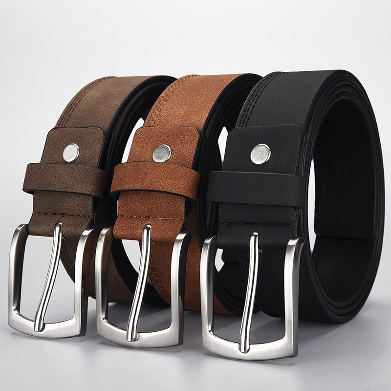 Men'S Belt Pu Pin Buckle Belt Casual Belt Men'S Belt