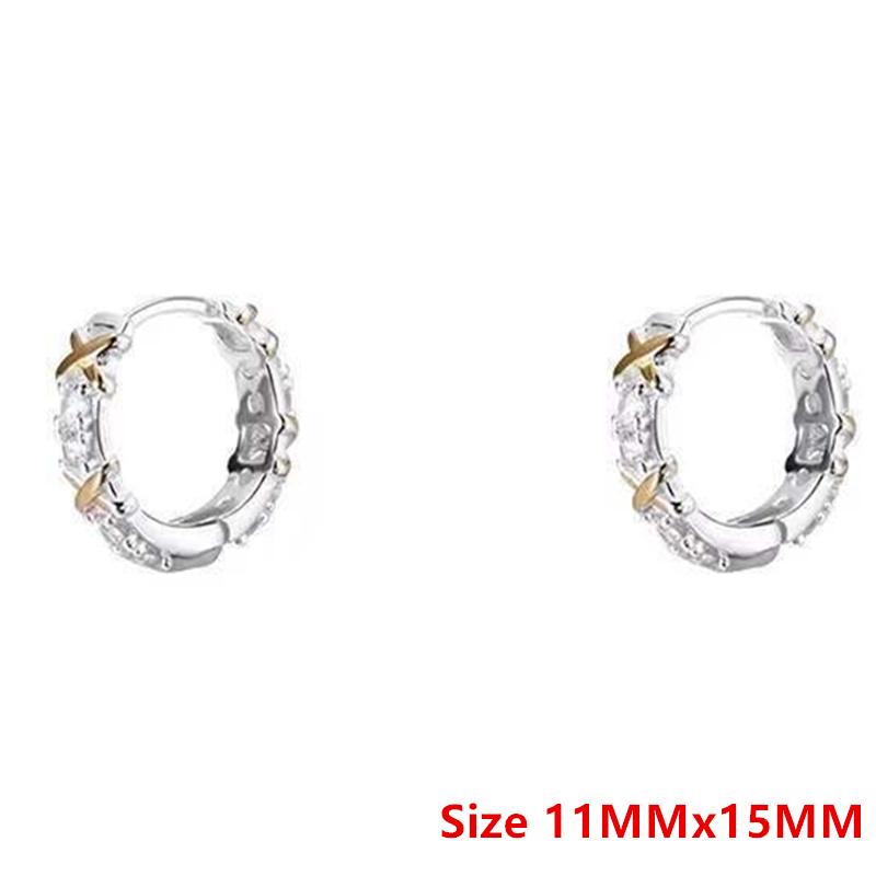 Sterling  Necklace Jewelry Princess Cut 3.2 CT % White Moissanite Zircon Gold  Color Engagement Wedding Party