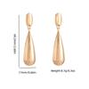 Vintage Metal Gold Silvery Color Chunky Water Drop Clip On Earrings  for Women Trendy Punk Earring Jewelry Accessories