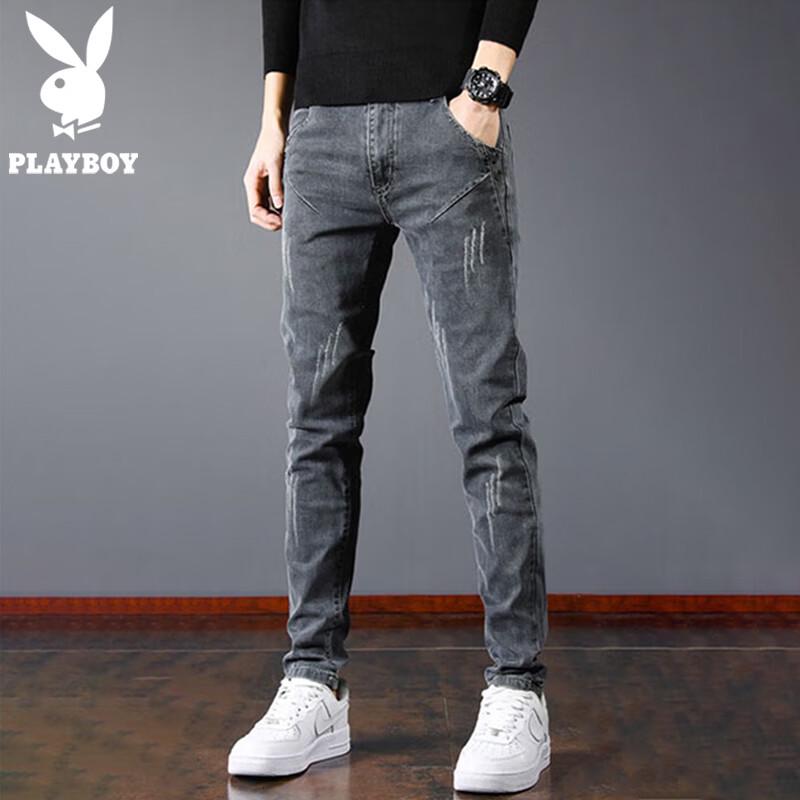 PLAYBOY Men s Slim Fit Tapered Leg Jeans 33