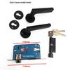 Black Iron Magnetic Silent Indoor Door Lock with Wooden Handle