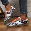 Casual Able Women's Flat Board Shoes Leopard Print Color Matched Sporty Versatile Breathable Waterproof Wear -..