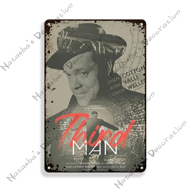 

The Third Man Poster Movie Metal Sign Vintage Poster Retro Metal Plaque Garage Cafe Home Metal Plate Industrial Decor Wall Decor 20x30cm（7.8x11.8inch）
