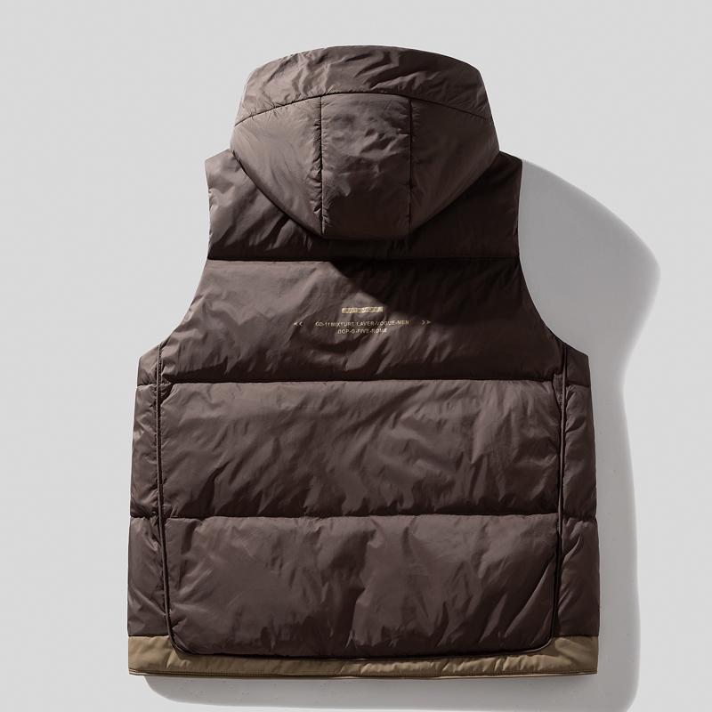 Fashion Autumn Winter Sleeveless Jacket Men Outerwears Hooded Casual Thick Warm Vest