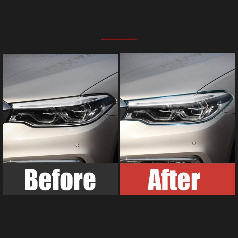Pellicola Protettiva per Fari Auto Luce Anteriore Trasparente Nero Affumicato Adesivo in TPU per BMW Serie 3 GT F34 2013-