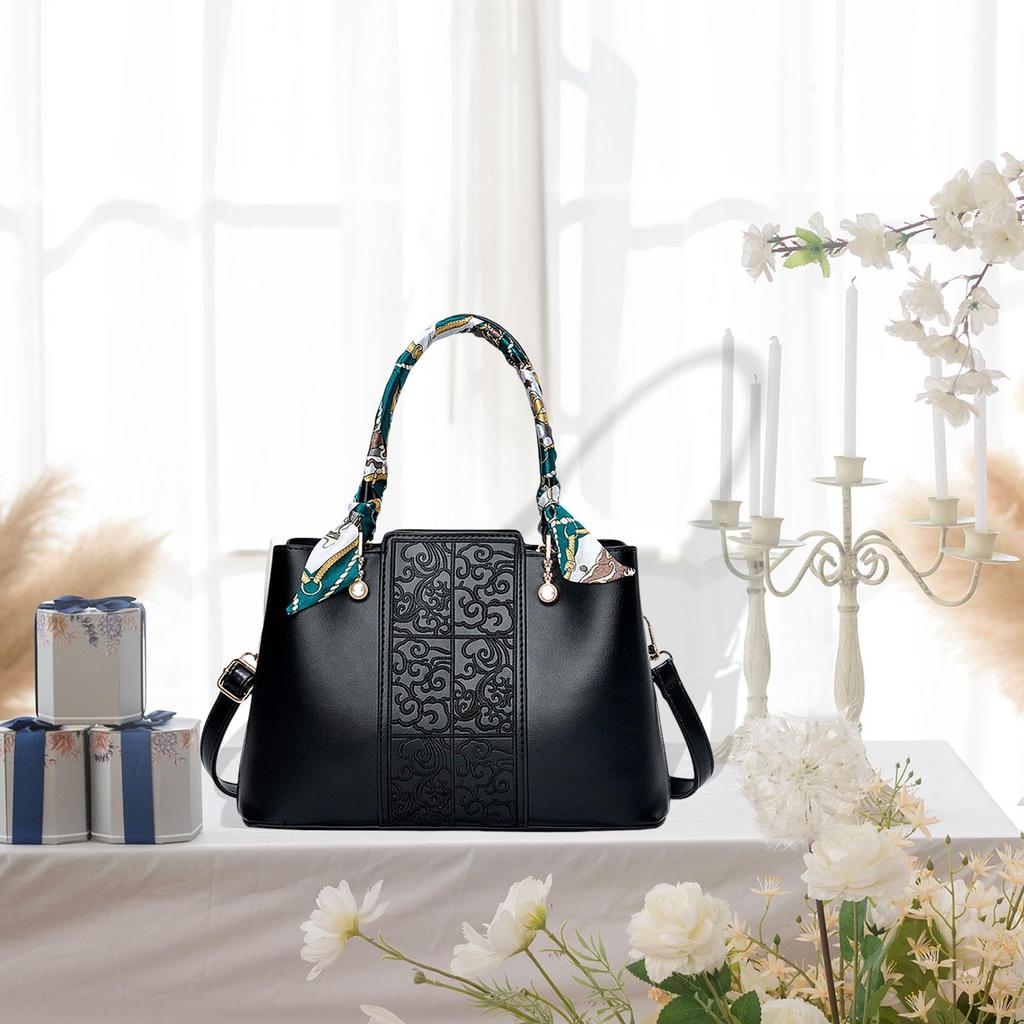 Handbag for Women Fashion Carrier Crossbody Bag Shopping Traveling Daily Black
