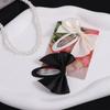 Satin Bow BB Clip Y2K Oval Hairpin Hair Accessories Cloth Hair Clip  Headwear