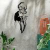 Couple Kiss Woman Smoking Metal Wall Art Minimalist Decor Modern Home Rustproof Gift